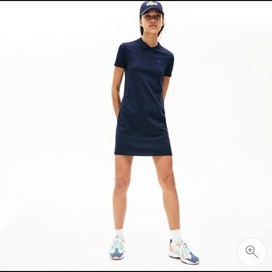 Lacoste (Red) LIVE Stretch Piqué Velvet Crocodile Polo Dress